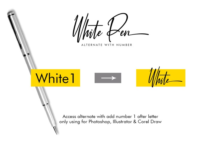Beispiel einer White Pen-Schriftart #5